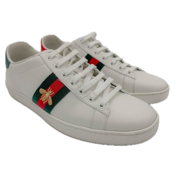 Gucci New Ace Bee Embroidered Sneakers - Picture 1 of 14